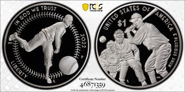 2022-P $1 Negro Leagues Baseball PR69DCAM