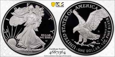 2021-S $1 Silver Eagle - Type 2 PR70DCAM