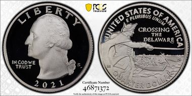 2021-S 25C Crossing the Delaware-Silver PR69DCAM