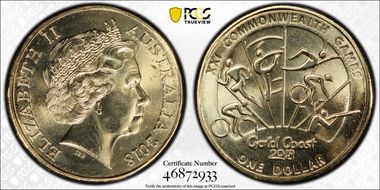 2018 $1 Commonwealth Games Sporting Events 3 of 4 MS68