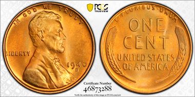 1940-D 1C MS67+ RD