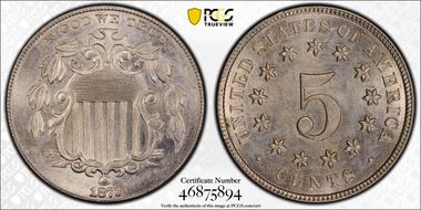 1873 5C Open 3 MS63