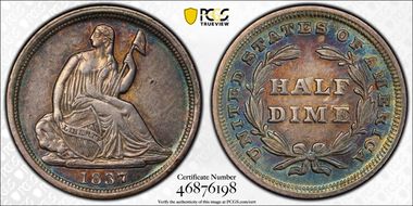 1837 H10C Seated, Small Date XF45