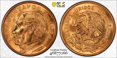 1955-Mo 10C KM-433 MS65RD