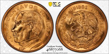 1955-Mo 10C KM-433 MS66RD