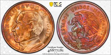 1955-Mo 10C KM-433 MS65RB