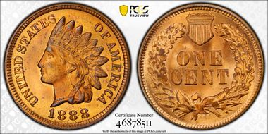 1888 1C MS65RB
