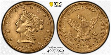 1907 $2.50 AU50