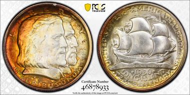 1936 50C Long Island MS66