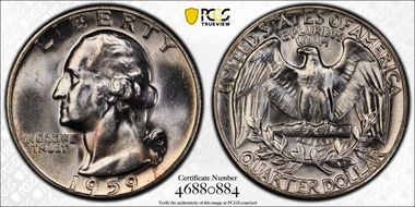 1959 25C Type B Reverse, FS-901 MS66