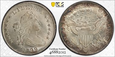 1799/8 $1 BB-142 MS62