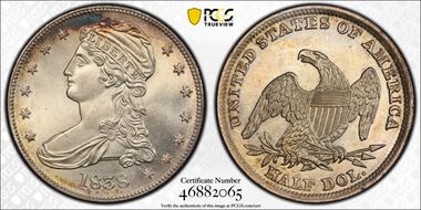 1838 50C MS65+