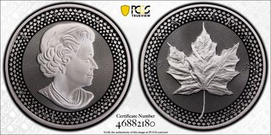 2019 $5 Maple Leaf Silver Modified PR Pride of Two Nations, U.S. Set First Strike PR70