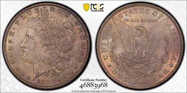 1880-O $1 VAM 7 Rusted Date MS63