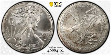 2021 $1 Silver Eagle - Type 2 MS67
