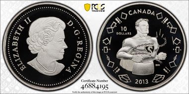 2013 $10 Vintage Superman PR70DCAM