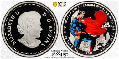 2013 $20 Superman - Man of Steel PR69DCAM