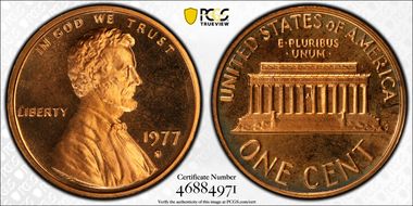 1977-S 1C PR67CAM