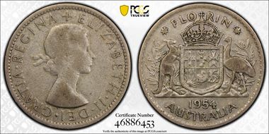 1954(m) Florin KM-54  Ag F15