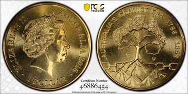 2018-C $1 Convict Era 1788-1868 MS66