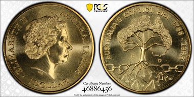 2018-C $1 Convict Era 1788-1868 MS67