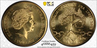 2018-C $1 Convict Era 1788-1868 MS66