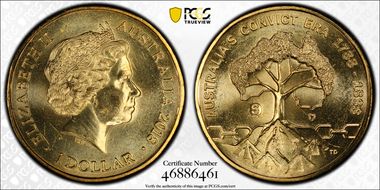 2018-S $1 Convict Era 1788-1868 Counterstamp MS66