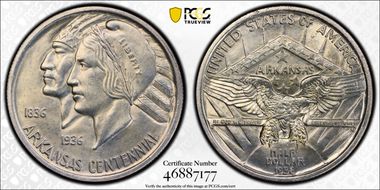 1936 50C Arkansas MS64