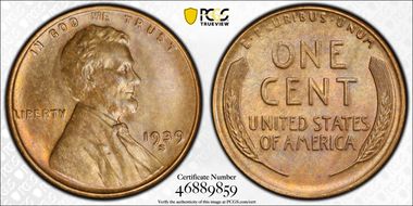 1939-S 1C MS65BN