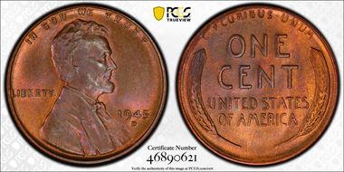 1945-D 1C MS65BN