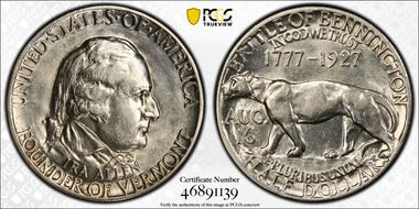 1927 50C Vermont AU53