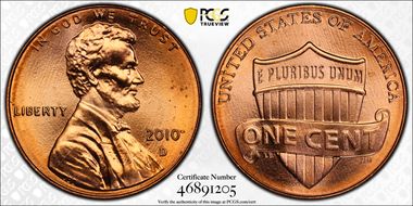 2010-D 1C Shield MS66RD