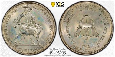 1938 50C New Rochelle MS66