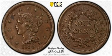 1856 1C Slanted 5 AU55BN
