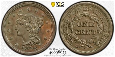 1846 1C Small Date N1BN