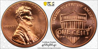 2019-W 1C Shield MS69RD