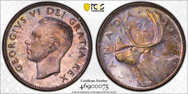 1952 25C Low Relief MS64