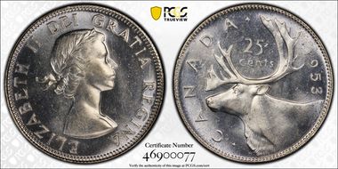 1953 25C No Strap MS63