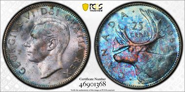 1952 25C Low Relief MS64