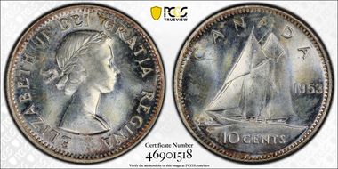 1953 10C No Strap MS64