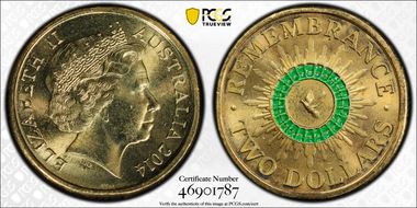 2014 $2 Remembrance - Colorized MS66