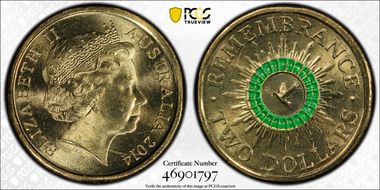 2014 $2 Remembrance - Colorized MS64