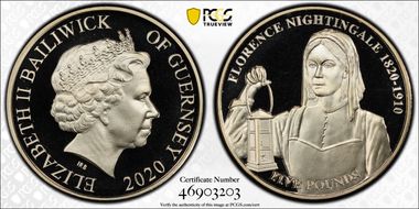 2020 £5 Florence Nightingale PR70DCAM