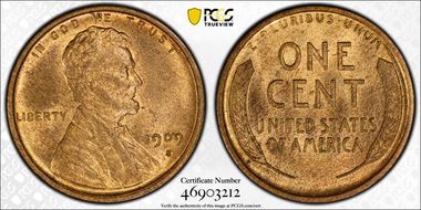 1909-S 1C Lincoln MS64RB
