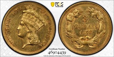 1878 $3 AU55