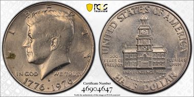 1976-D 50C Clad AU55