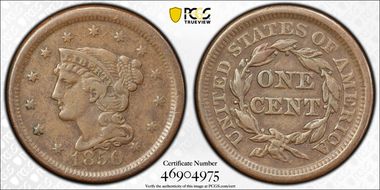 1850 1C Newcomb 19 VF30BN