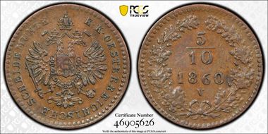 1860-V 5/10 Kr AU55BN