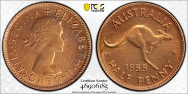 1955(p) 1/2D No Dot PR62RD