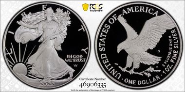 2022-S $1 Silver Eagle PR70DCAM